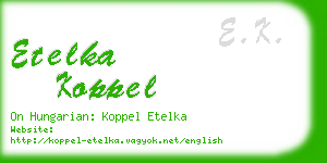 etelka koppel business card